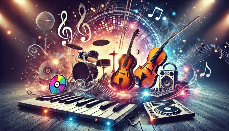 Évolution des genres musicaux en France, reflétant la diversité des mélodies modernes